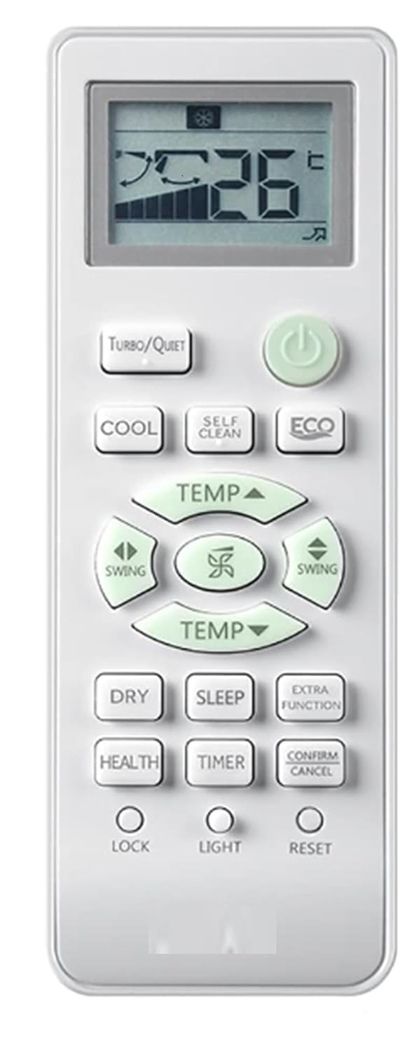5 year warranty ac remote compatible for haier 1.5 ton twin inverter split ac remote 3 star/ 5 star, white (your old remote must be exact same)