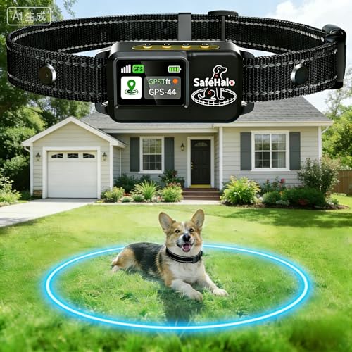 GPS Dog Fence for Dogs That Run-Wireless Invisible Fence with GPS+GLONASS+Galileo, Waterproof Pet Containment System, 48H Battery, Adjustable Range 65-3280 ft for Camping & No-Yard Use (Over 15 lbs)