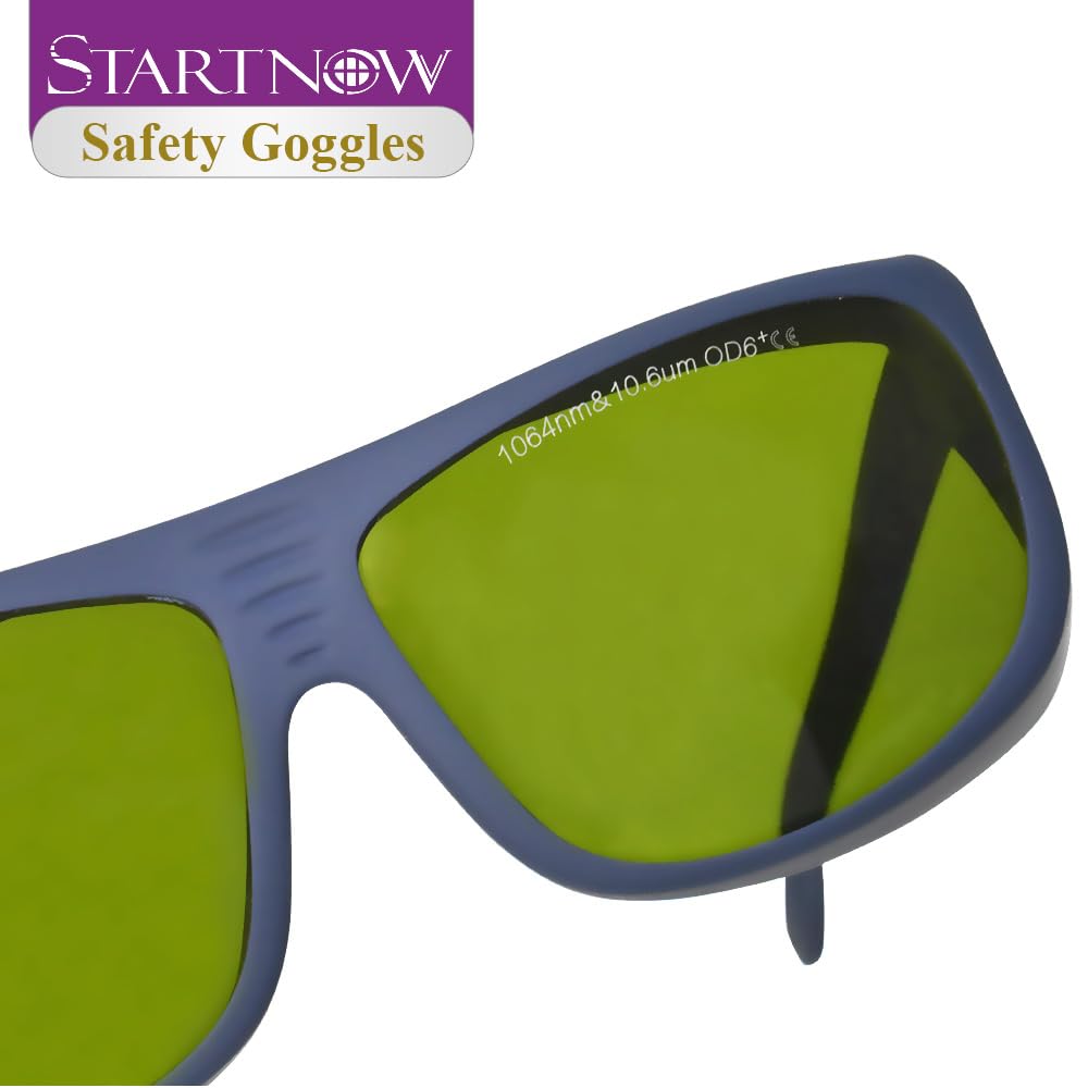 STARTNOW Laserowe gogle ochronne 1064 nm, okulary do grawerowania laserowego, spawanie, ochrona oczu OD6+, osłony ochronne