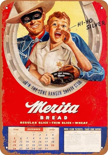 TammieLove Retro Aluminum Metal Sign Tin Signs 1948 Lone Ranger