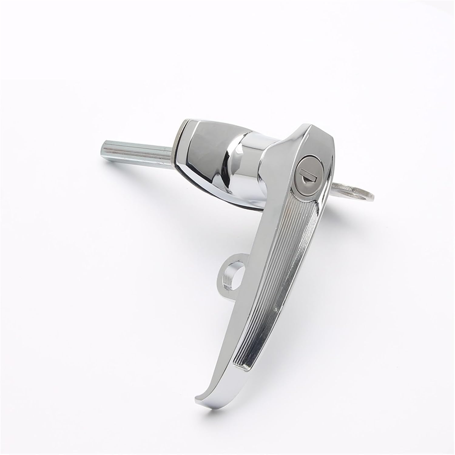 BS343 Security Zinc Alloy Cabinet Handle Lock Bright Lever Set 1Pcs
