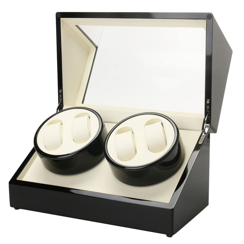 Uhren-Display-Boxen, 4+0 Uhrenkasten, Aufbewahrungsboxen für Uhren, Uhrenbeweger Uhren Vitrine Automatikuhren Watch Winder Uhrenbox Schmuckschatulle Uhrendreher Box für Uhrenshop Sammler Geschenk