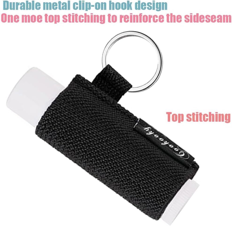 COOKOOKY Chapstick Holder Keychain Cute Minimalist Design Lip Balm Keychain Holder