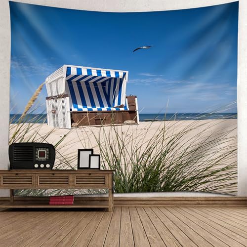Tapisserie paysage plage 130x150cm RDSGYZ pour decoration murale de chambre