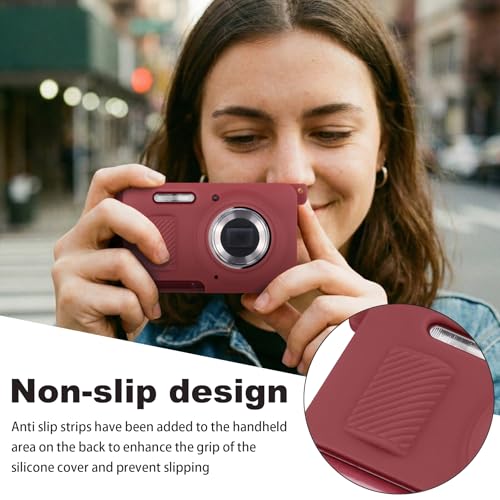 Funda de Silicona para Cámara Kodak PIXPRO FZ55 Roja miniatura 6