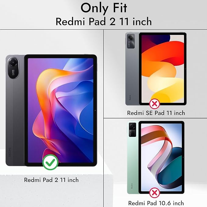 Image of ProElite Case Cover for Xiaomi Redmi Pad 2 11 inch Cover, Transparent Flip Case for Xiaomi Redmi Pad 2 11 inch Case Cover with Pen Holder, Dark Blue