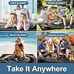 Picnic Mat Beach Blanket, Magical Design Norse Runes Compass Printed Picnic Blankets Waterproof Foldable Extra Large,Square Picnic Mat,for Hiking Travelling Outdoor Camping,Parks - Image 5