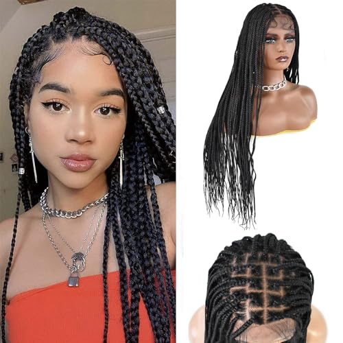 Generic 34"" Cornrow Box Braided Wigs For Black Women with