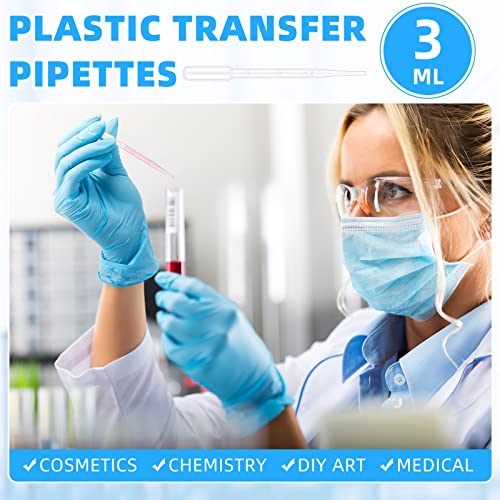 Buryeah BO-BURYEAH-507 1000 Pcs Plastic Pipettes Droppers 3Ml Disposable Transfer Pipettes Eye Dropper Small Graduated Pipettes Dropper thumb #2