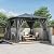 Merax 10'x10' Hardtop Outdoor Gazebo with Polycarbonate Roof, Patio Gazebo with Aluminum Frame, Mosquito Netting and Privacy Screens for Shade and Rain, Backyard Tent for Backyard, Garden, Lawn