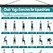 Foldable Chair Yoga Wall Chart, Multiple Pose Pilates Poster, Fitness and Stretching Guide for Home, Gym, or Office Use, Supporting Mobility, Exercise, Training, Chair Workouts, and Full-Body Strength