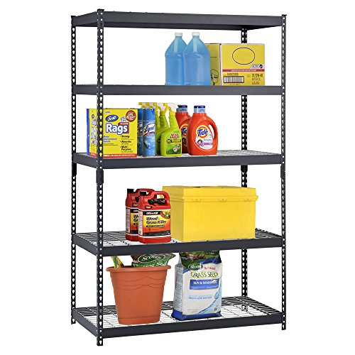 Edsal TRK-482478W5 Black Steel Shelving, 78" Height x 48" Width x 24" Depth - Thumbnail 3