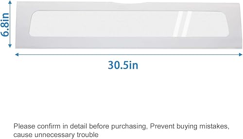 Miniatura 3 de W10827015 Cubierta de puerta de cajón de despensa para refrigerador 30.5 x 6.8 x 2 pulgadas para refrigerador Whirlpool -Reemplaza 12656813,