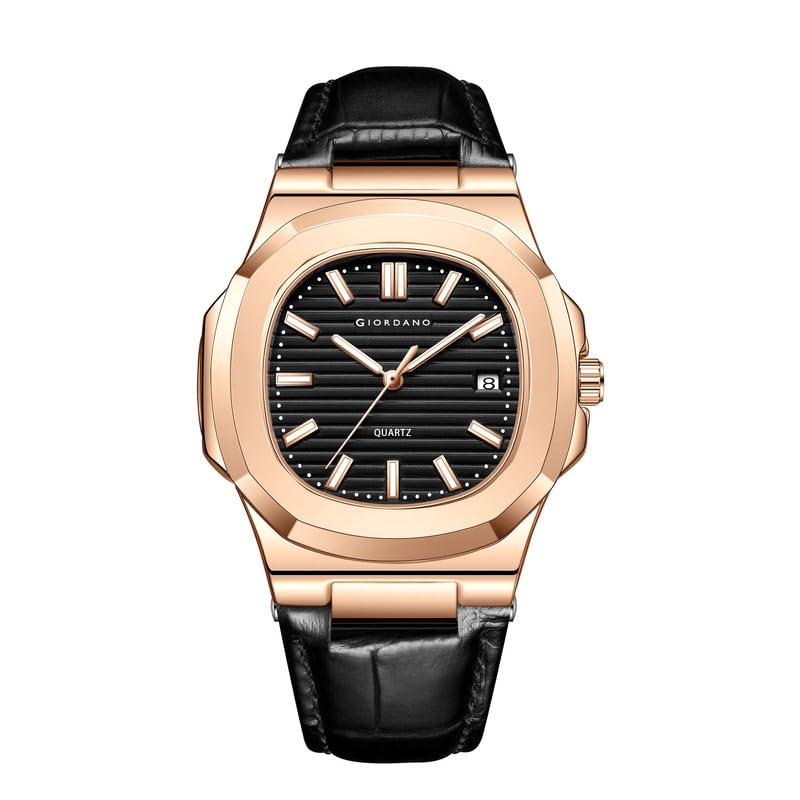 Giordano Analog Wrist Watch for Men Stylish Metal Strap with Water Resistant 3 Hand Mechanism for Men and Boys to Compliment Your Look/Ideal Gift for Male - GZ-50104