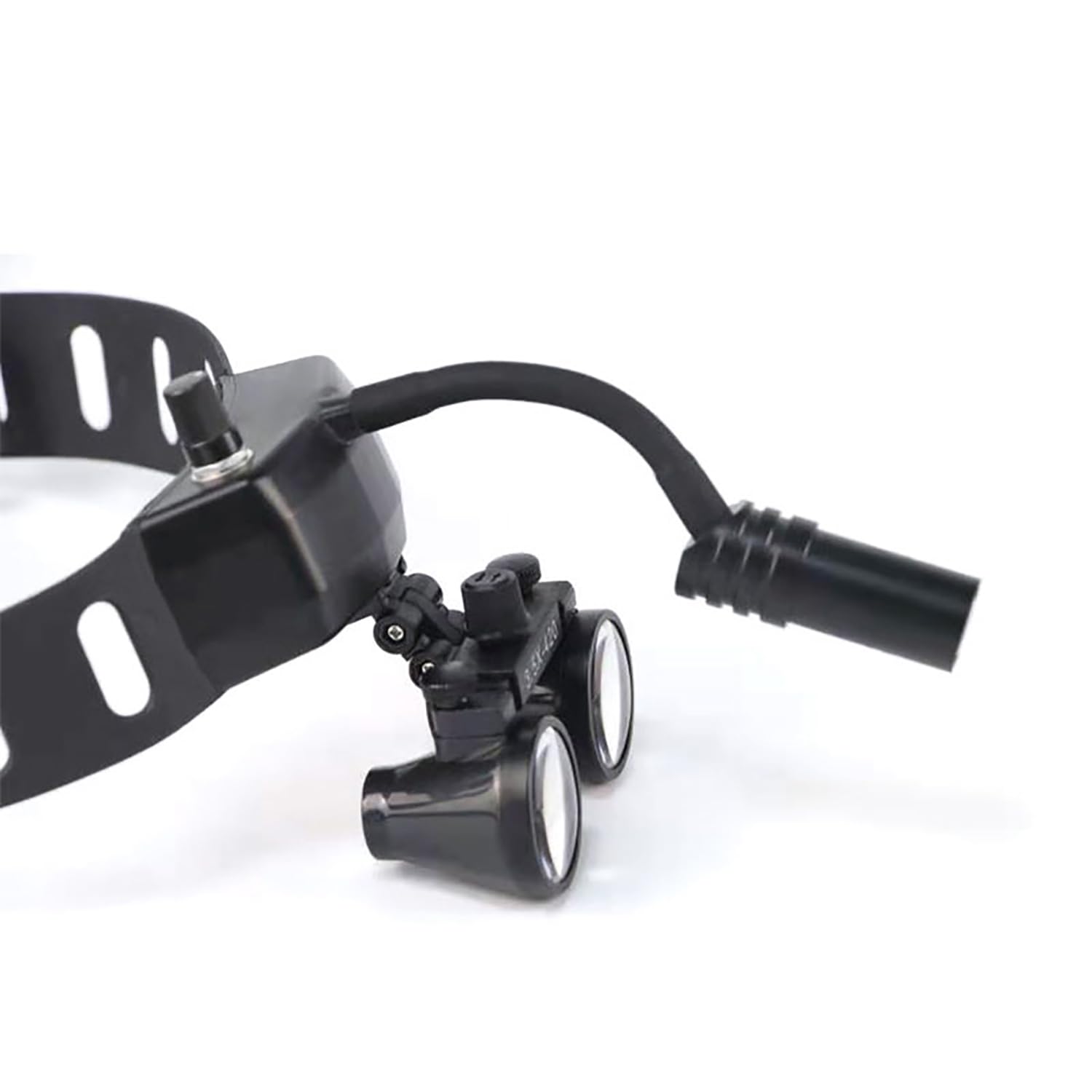 Chirurgische Binokulare Lupenbrille, 3.5X Chirurgische Lupe Mit 3W Medizinischem Scheinwerfer, Tragbarer Scheinwerfer, Arbeitsabstand 320-420mm, Kopfmontiertes Licht Für Oral, Otolaryngologie