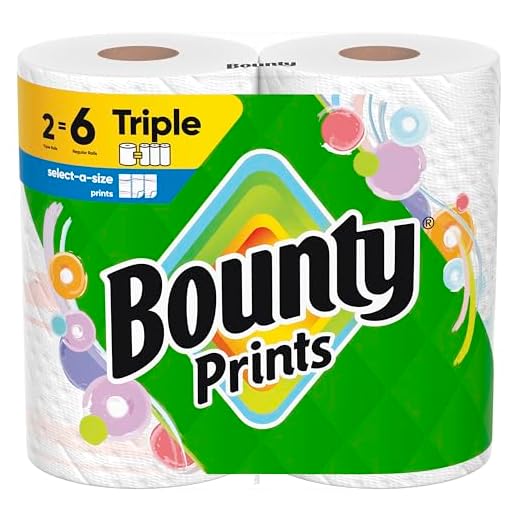Bounty Select-A-Size Paper Towels, Prints, 2 Triple Rolls = 6 Regular Rolls