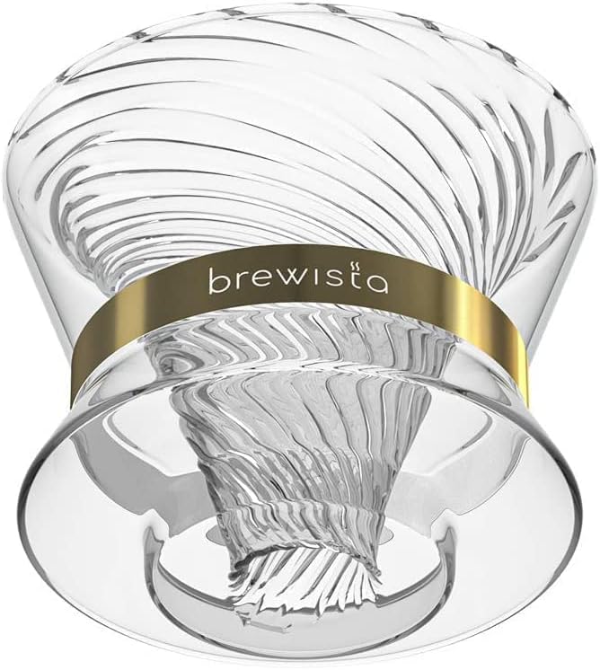 Miniatura 3 de Brewista Tornado Duo - Gotero de café para verter sobre vidrio, doble pared, uso con filtros de café #1 (2-4 tazas)