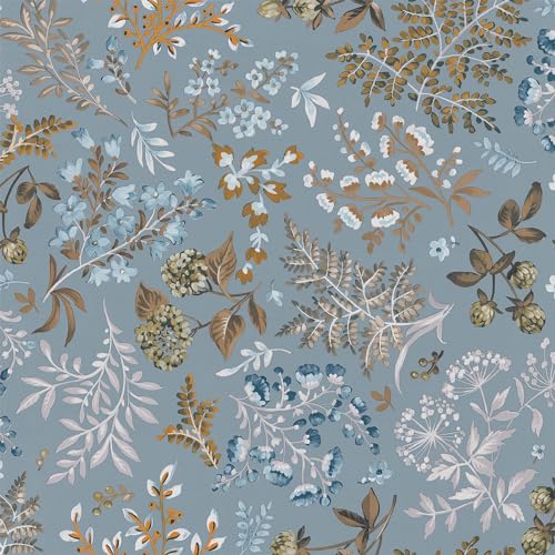 Erismann Abode Cottage Duck Egg Wallpaper 05552-43