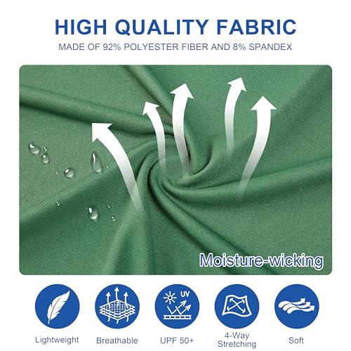 Image of Mens Golf Shirt Short Sleeve Moisture Wicking Dry Fit Performance Solid Pique Collared Golf Polo Shirts for Men