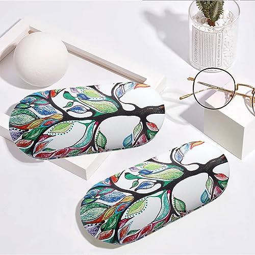 MUDOR 2 in 1 Contact Lens Case, Double Sided Contact Lens Travel Kit Includes Remover Tool with Tweezers,Dual Use Design for Contact Lens case and Glasses case (Tree)