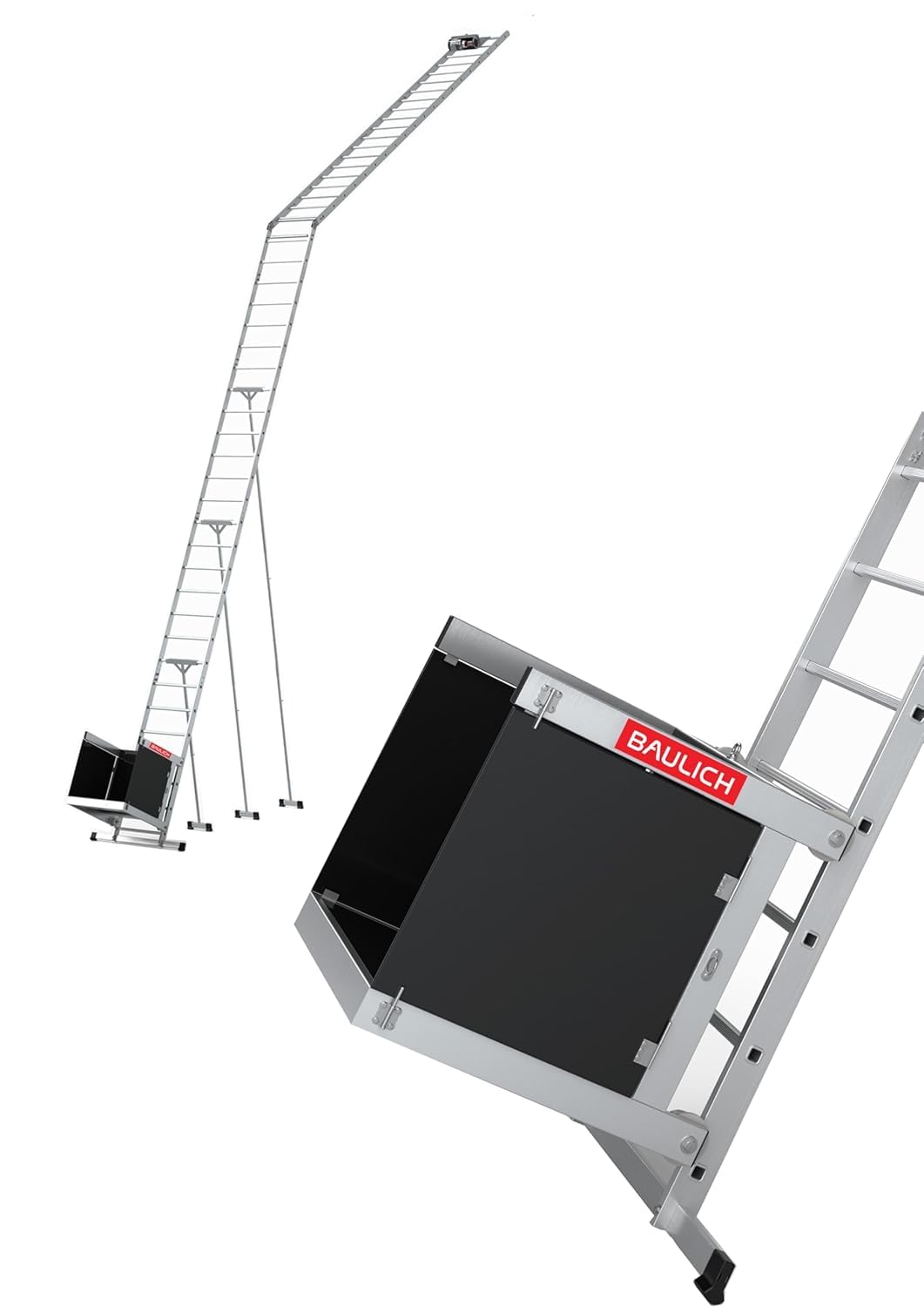 BAULICH Monte-matériaux avec Chariot de Transport Hauteur de Levage 12m et Capacité de Charge 120 kg
