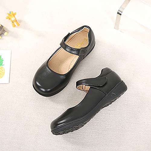 Girls Slippers Oxford School Uniform Dress Shoes Mary Jane Princess Shoes Black Flats2