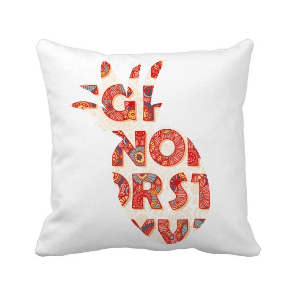 Housse de coussin carrée pour protéger vos oreillers avec un style ananas fleuri personnalisé