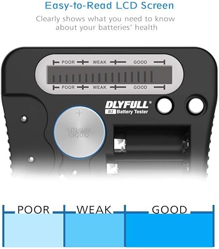 Miniatura 7 de Dlyfull Probador de batería universal B3 y probador de batería B2, 3 pilas AAA incluidas