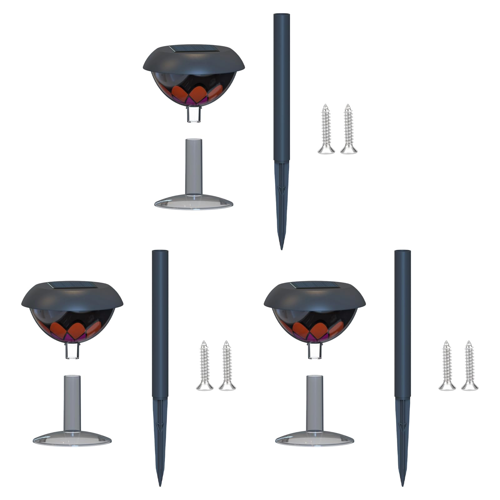 FROMCEO Solar Flower Light Outdoor Waterproof Automatic on Off Landscape Lighting for Garden Pathway Decoration Solar Garden Decoration