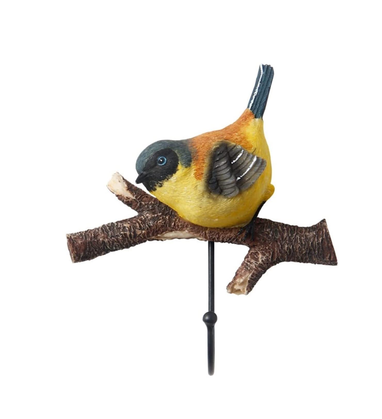 AZHKJKZH Coats Hooks Wall Mounted Bird Resin Porch Coat Rack,Space-Saving Hanger Wall Hook Suitable for Coats Scarves Bags Towels Keys Clothes Towel(B-1hook)