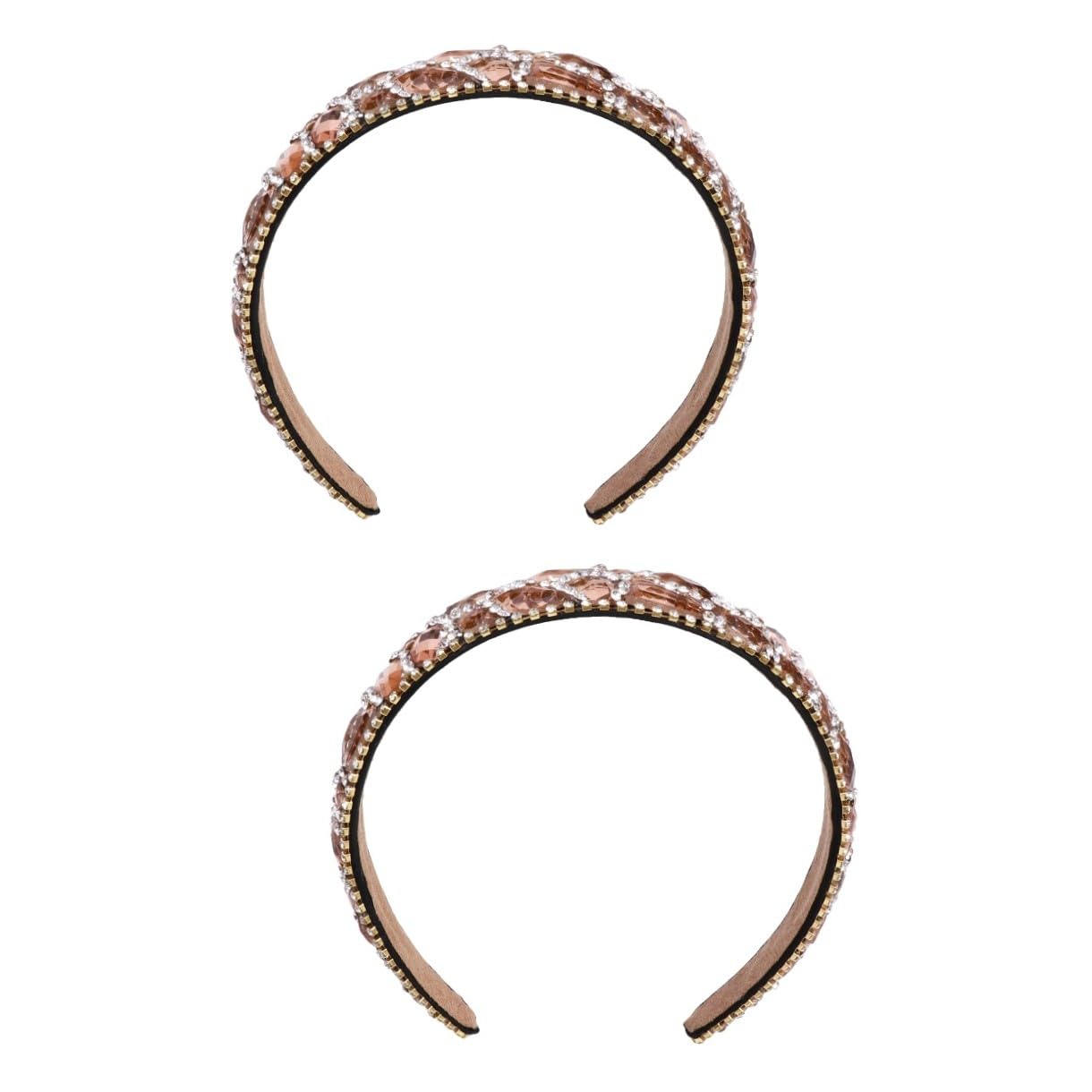 MAGICLULU 2 Piezas Diadema De Ala Ancha Aro De Pelo Brazalete Para El Cabello Diademas Anchas Lazos Para El Cabello Con Tiara Nupcial De La Boda Diadema Ligera Perder Con Cuentas Duro
