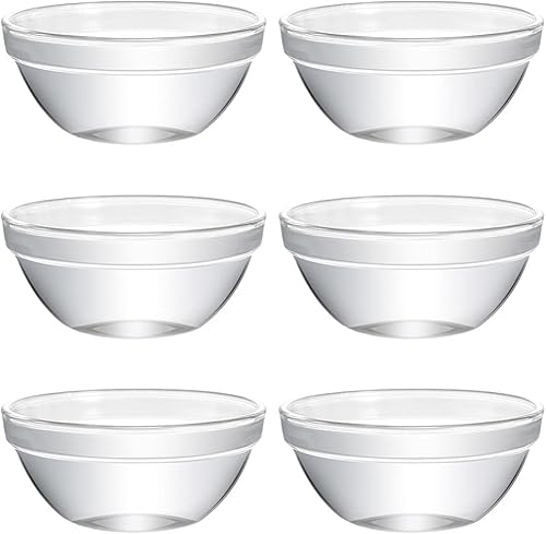 Tazones de cristal pequeños, tazas de salsa de inmersión, cuencos de salsa de soja de vidrio transparente, platos de acompañamiento para aperitivos,