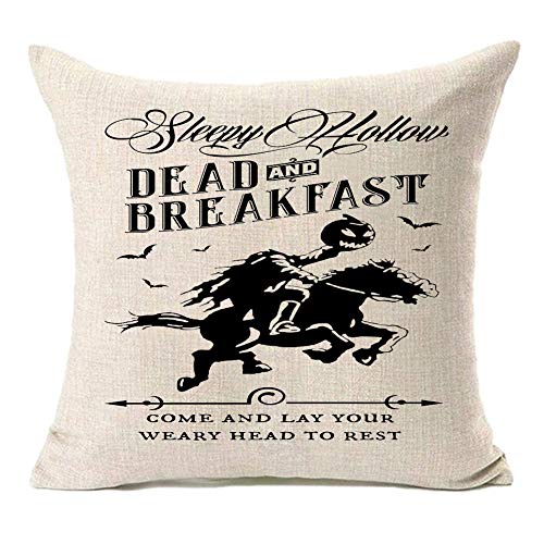 Mfgneh Halloween Decor Pillow Covers 18X18 Set Of 4 Halloween Decorations Farmhouse Witch Ghost Fall Pillows For Couch Sofa #TOP3