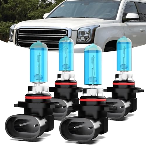 Image of Headlight Bulbs Compatible with 2000-2006 GMC Yukon XL 1500 2500 Halogen Headlights,9005 /HB3 /H10 High Beam & 9006 /HB4 Low Beam Halogen Headlight Bulbs,Plug And Play,Pack of 4
