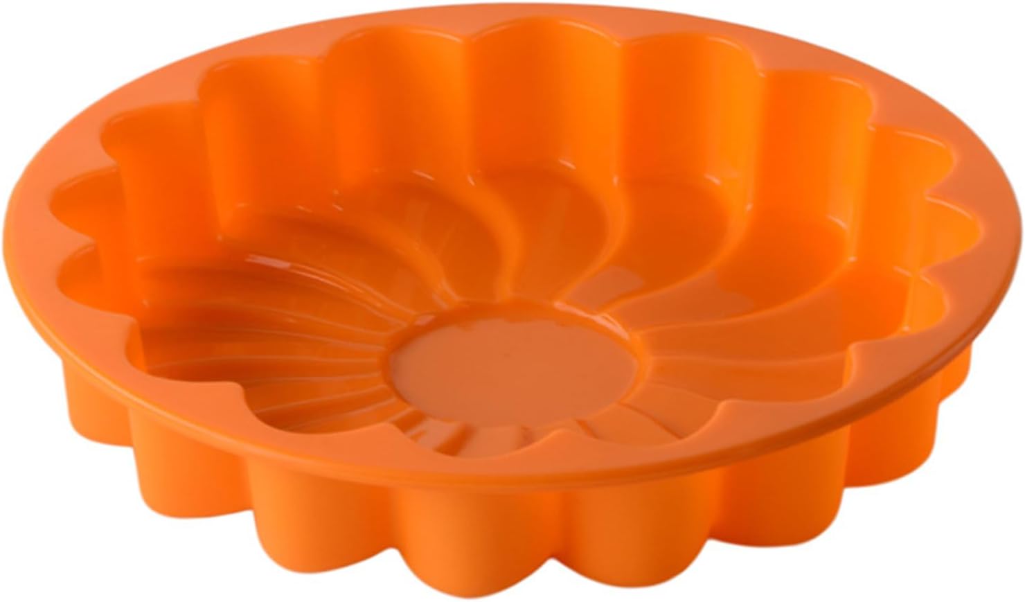 Silicone Cake Mold, 9 inch Fluted Flower Shape, Non-Stick Baking Pan for Chocolate Jello - Image 6