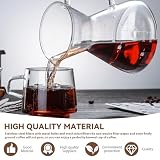 GOMETY Pour Over zaparzacz do kawy, 800 ml, szklany dzbanek borokrzemowy z dwuwarstwowym filtrem ze stali nierdzewnej, zaparzacz do kawy z uchwytem, szklany zaparzacz do kawy dla aromatycznej