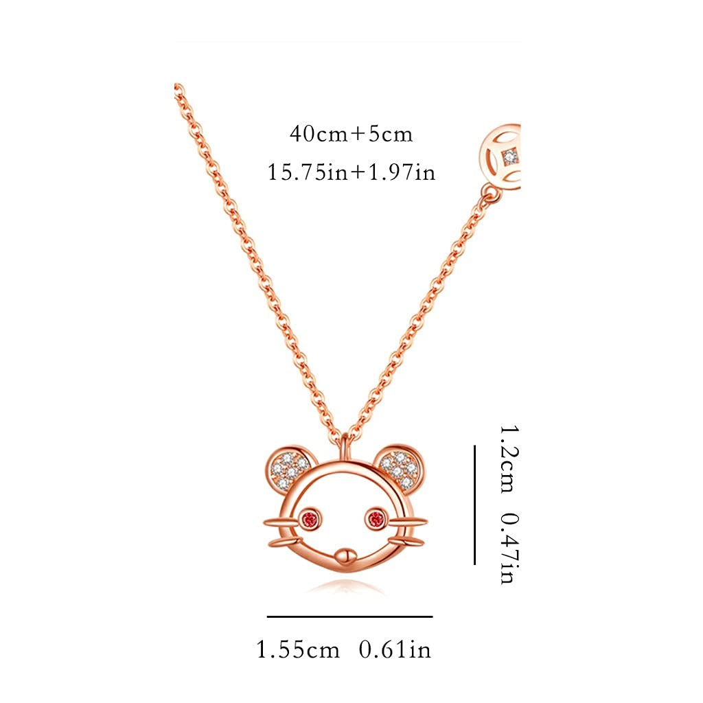 Collane La squisita implicazione della Forma Che Sei nel Mio Cuore, collane per Le Donne, Collana Pendente clavicola Lunghezza Totale 15.75in Collana da Donna (Color : A)