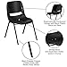 Flash Furniture HERCULES Series 440 lb. Capacity Kid's Black Ergonomic Shell Stack Chair with Black Frame and 12