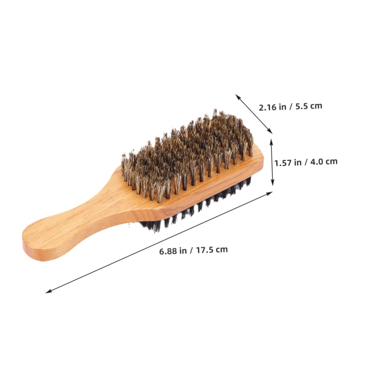 Healeved Beard Styling Brush for Men 2pc Dual-sided Soft Boar Bristle Brush for Travel and Daily Grooming
