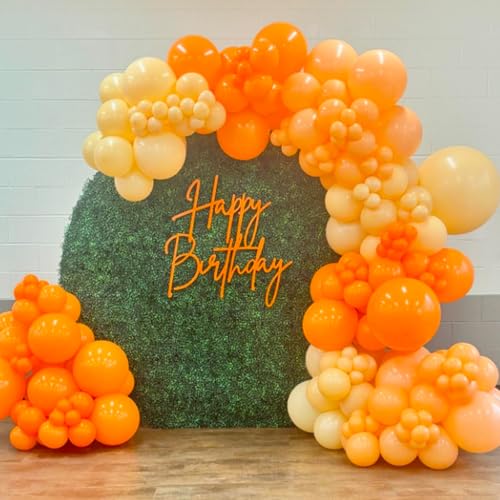 Image of Orange Balloons 12 inch, Orange Latex 50pcs Party Balloons | Graduation, Fall, Birthday Party Decorations