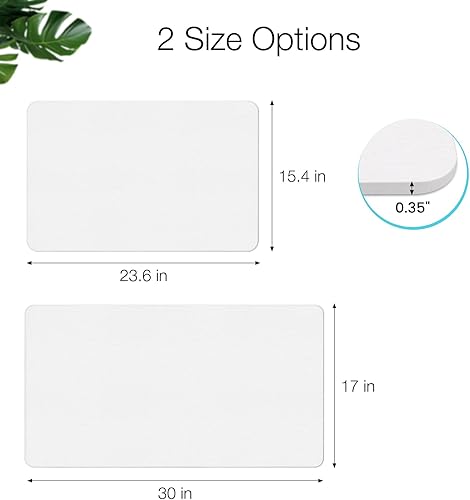 Miniatura 2 de Tapete de baño de piedra de diatomita, tapete de baño de tierra de diatomeas natural antideslizante de primera calidad, de secado rápido, para suelo