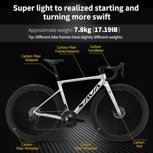 SAVADECK Carbon Road Bike Lightweight 24-Speed Shifting Road