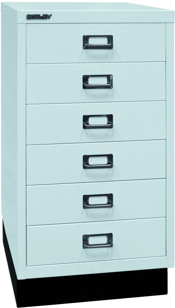 Bisley multid rawer, 29er Serie con Socket, DIN A3, 6 cajones, Metal, 645 Luz Gris, 43.2 x 34,9 x 67 cm