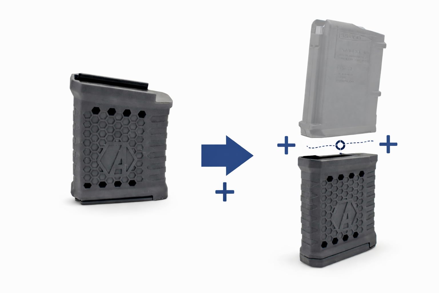 Alpha Precision AlphaGrip - Das Original - KEIN Magazinkoppler - Magazinverlängerung für PMAG .223 Gen 3 z.B. AR 15 u.v.m