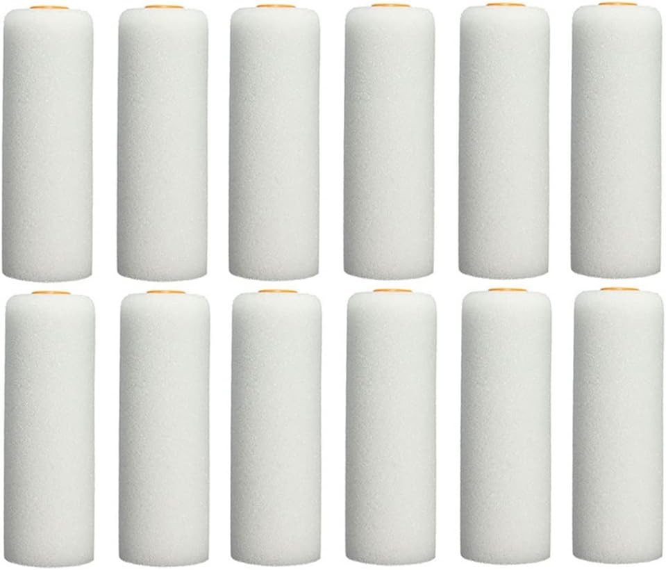 JSEIAJB 13Pcs/Set 100mm Craft Paint Foam Rollers Decorators Brush Smooth Tools + Handles Painting Decorating Painting Tool Set