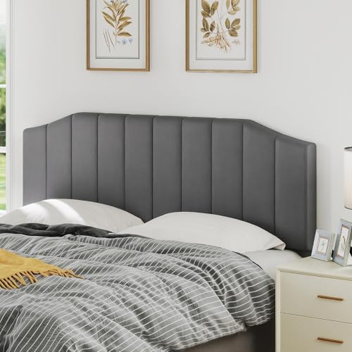 Furpopup King Size Headboard Only, Velvet Upholstered Headboard King/California King Size Wall Mount...