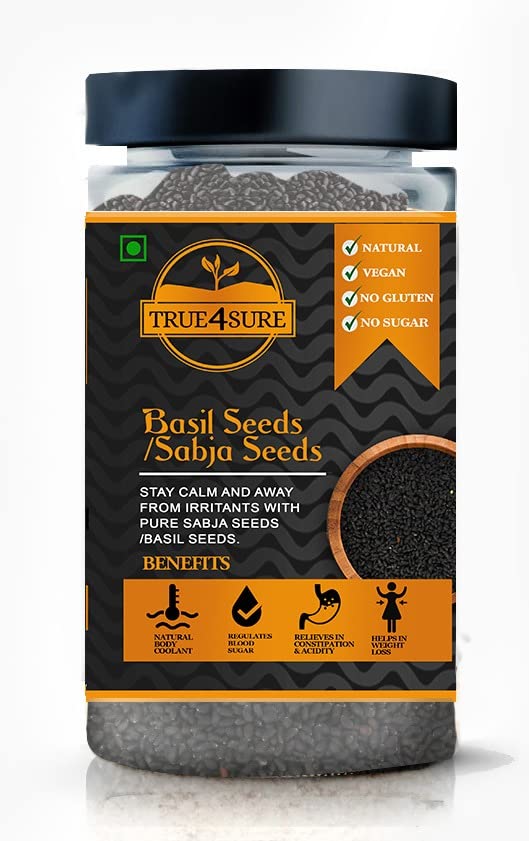 TRUE4SURE Basil seeds/Sabja seeds Helps In Reducing Blood Sugar