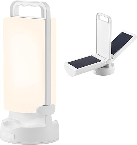 Miniatura 8 de Farol de camping LED luces solares, recargables e impermeables, esenciales para acampar al aire libre, linternas regulables para cortes de energía,