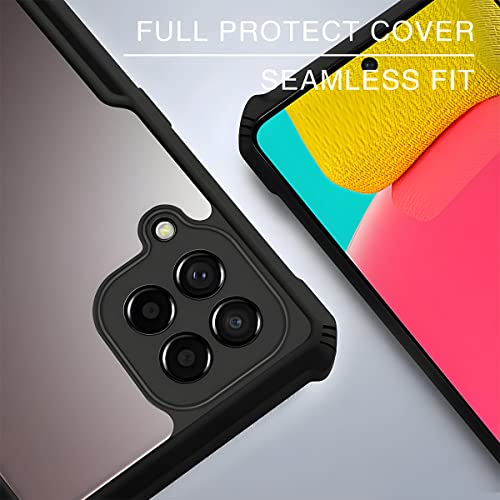 Image of LIRAMARK Transparent Clear Shock Proof Back Cover Case Designed for Samsung F62 / M62 (Black)
