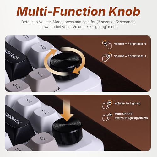 Teclado mecánico E-YOOSO Z-82 inalámbrico 75% miniatura 6